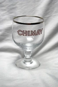 vetro chimay 16 oz made in germany calice calice bar bordo argento flur de lis - Foto 1 di 4