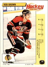 1992-93 (BLACKHAWKS) Panini Stickers #10 Rob Brown