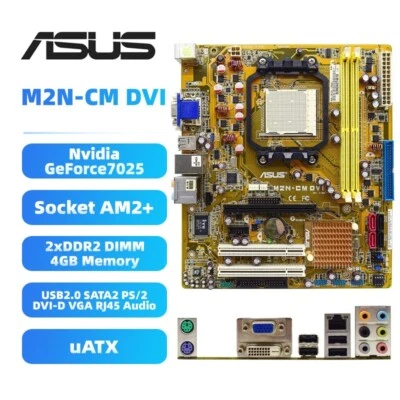 NVIDIA GeForce7025 Motherboard ASUS M2N-CM DVI AM2+ for AMD Athlon 64/Phenom FX - Image 1 of 4