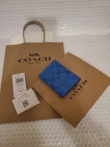 Coach MGNTC Card Case Coach Signature Canvas - Picture 1 of 8