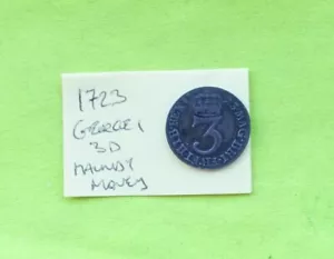 1723 Three Pence 3p Silver GEORGE I 1714-27 (Maundy Money) - Picture 1 of 3