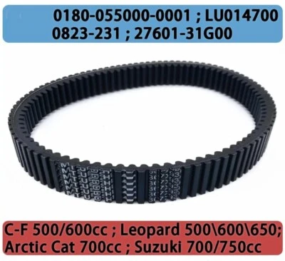 0180-055000 Drive Belt 36.7x939 For C-FMOTO Stels 600Y Leopard Dinli 600GT 700D - Image 1 of 4