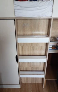 Paddington Oak and White High Sleeper Storage Bed Frame - 3ft Single - Picture 1 of 23