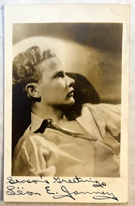 VTG B&W Leon Janney CHILD Actor SIGNED POSTCARD Charly Penrod and Sam MOVIE STAR - Picture 1 of 2