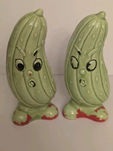 Salero y pimentero de cerámica encurtido de pepino de colección Japón - Imagen 1 de 7