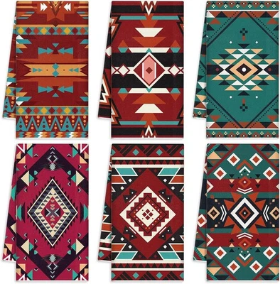 Redbaker 6 Pcs Southwestern Kitchen Towels Boho Aztec Small, As Pictures Show  - Image 1 of 4