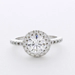 ANILLO ACENTO VINTAGE ORO 18K CORTE REDONDO DIAMANTE CREADO EN LABORATORIO CERTIFICADO 2,3 QUILATES E/VS2 - Imagen 1 de 5