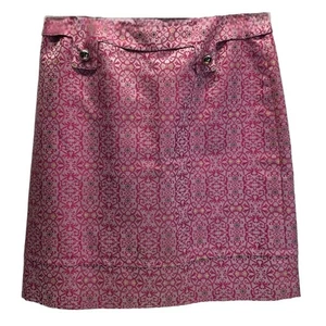 Etcetera Elegante Gonna Rosa Jacquard Stampata a Matita, Abbigliamento da Lavoro, Donna Taglia 12 - Foto 1 di 12