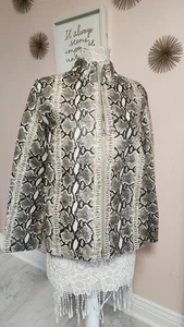 Flawless Euc Paradox real leather snakeskin python snake jacket Large - Picture 1 of 6