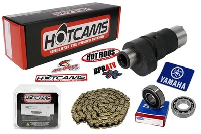 07-13 Raptor 350 YFM350R Hot Cams Camshaft Stage 2 Two Cam Bearings Timing Chain - Image 1 of 4