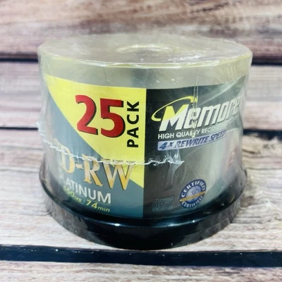 Memorex CD-RW Rewritable Compact Discs 74 min 650 mb 25 Pack 4X Multi Speed - Image 1 of 4