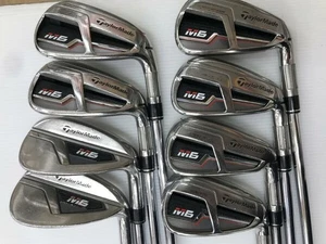 TaylorMade M6 Iron Set 5-9,Pw,Aw,Sw 8pc Flex R REAX85 Steel - Picture 1 of 8