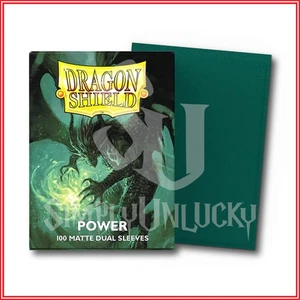 Power 100 Matte Dual Dragon Shield Sleeves Standard Size🐉for Pokemon MTG DBS - Picture 1 of 2