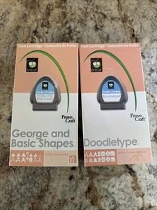 Provo Craft/Cricut Cartridge Sets DOODLETYPE & George And Basic Shapes - Picture 1 of 5