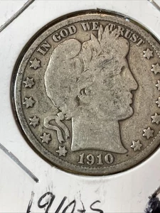 Lot of 1910-S Barber Half G Four & 1915-S Barber Dime G three Photo Graded - Picture 1 of 6