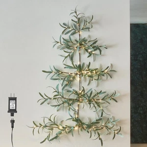 Lighted Olive Wall Tree with Timer, Lighted Vine Garland with 140 Fairy Light... - Picture 1 of 9
