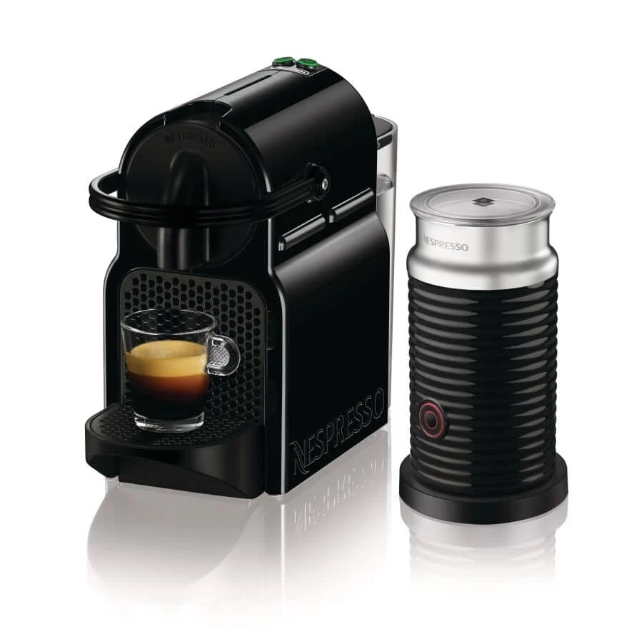Nespresso Inissia Capsule Coffee Machine with BONUS Milk Frother Black by - image 1 of 4