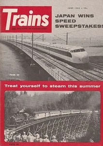 Revista Trains edición de junio de 1965 Tokio-Osaka de Japón en la portada - Imagen 1 de 1
