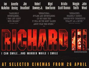 MOVIE POSTER~Richard III 1995 30x40" UK Quad Ian McKellen Annette Bening NOS~ - Picture 1 of 1