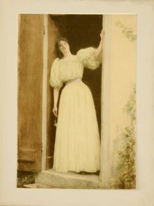 COLIN ESTAMPE MODERNE 1897 ORIGINAL VINTAGE FRANZÖSISCHES POSTER DANS LE DEPART - Bild 1 von 1