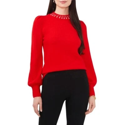 NUEVO CON ETIQUETAS Suéter Cece by Cynthia Steffe Mujer Talla Pequeña Cuello Perla Imitación NUEVO Foto 1 de 4