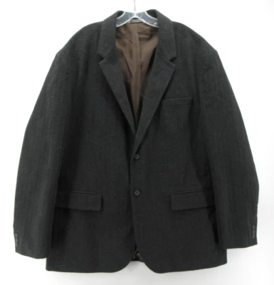 Gap Sport Coat Men XXL Gray Charcoal Herringbone Tweed Blazer Outdoor Lined Y2K - Image 1 of 4