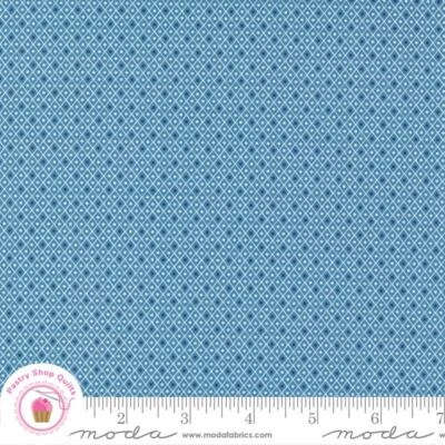 Moda SWEET MELODIES 21817 17 Blue Geometric  AMERICAN JANE Quilt Fabric - Image 1 of 4