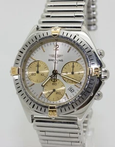 36mm Unisex Stahl & Gold Breitling Chrono Sextant Mecaquartz Chronograph B55045 - Bild 1 von 6