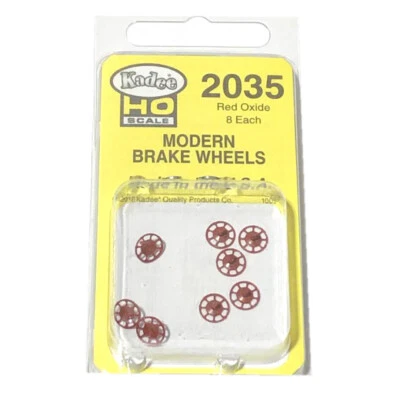 Kadee #2035 Modern Brake Wheel Red Oxide (8) Freight Car Detail Parts HO Scale - Image 1 of 3