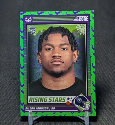 Dillon Johnson Green Bats Rookie RC 2024 Score A Treat Card #16 Tennessee Titans - Image 1 of 2