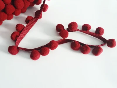 POM POM BOBBLE TRIM POMPONS - XL SIZE 2cm (0.8")BEST QUALITY @@10m PomPom REEL@@ - Image 1 of 2