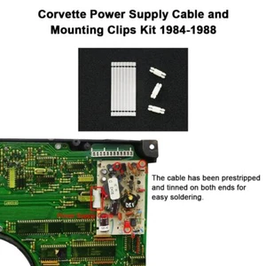 Cable and Mounting Clips Kit Compatible with Corvette C4 Instrument Power Supply - Picture 1 of 3
