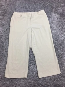 Cato Capri Dress Pants Womens Size 8 Beige Stretch Straight Leg - Picture 1 of 11