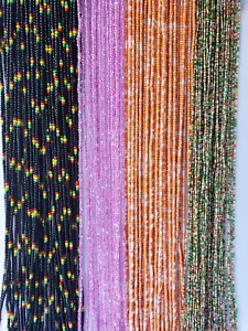 28"-50" Tie On African Waist Beads Belly Chain Jewelry Waist Controller - Picture 1 of 6