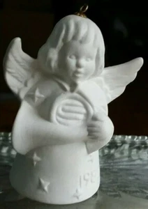 CAMPANA ÁNGEL NAVIDAD CERÁMICA GOEBEL 1982 VINTAGE CON CAJA ORIGINAL - Imagen 1 de 9