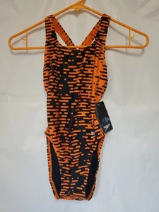 Speedo Damen Competitive Einteiler schwarz orange Größe 26 - Bild 1 von 7