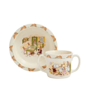 Royal Doulton Bunnykins Baby Bowl & Two Handled Mug Set - Picture 1 of 4