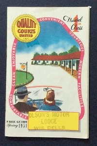 Vintage 1951 Quality Courts United Guide To Luxurious Lodgings In United States - Bild 1 von 4