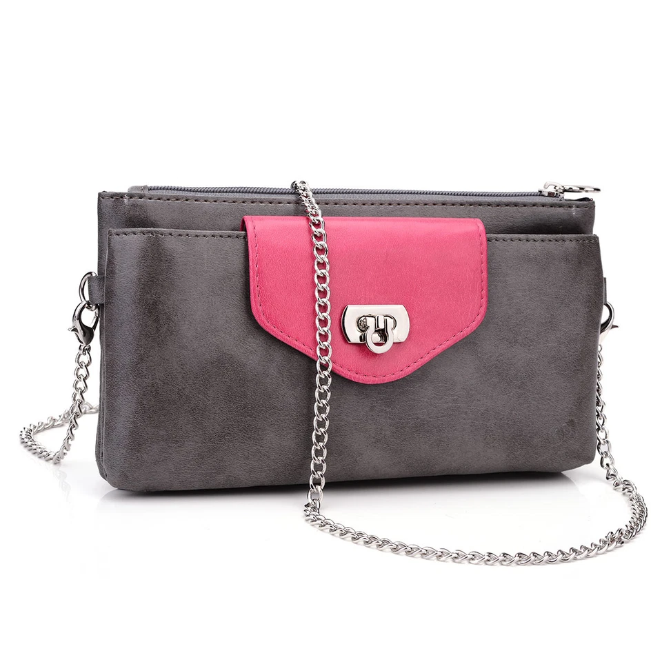 Cartera sin asas universal KroO con cadena se adapta a teléfonos inteligentes de hasta 6,3 pulgadas Foto 1 de 1