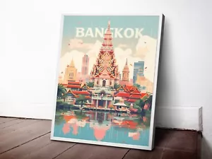 Bangkok, Thailand 40x50cm Stretched Travel Canvas Wall Art Print - Bild 1 von 3