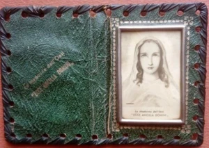 Piccolo quadretto Madonna dell’Oasi con custodia 5,4 x 3,8 cm (165) - Bild 1 von 3