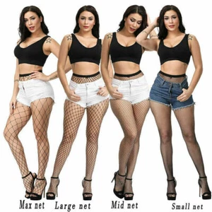 4-1 PacK HFICY Women Fishnet Stocking Cross Seamless Nylon Mesh Tights Pantyhose - Picture 1 of 21