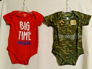 6-9mo.Kidget Boy Big Time Cutie Bodysuit&Wonder Nation Major Cutie Camo Bodysuit - Picture 1 of 5