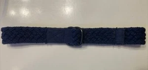 Crewcuts Boy’s Navy Blue Braided Cotton Rope Belt D Rings Nautical Size L XL 30” - Picture 1 of 7