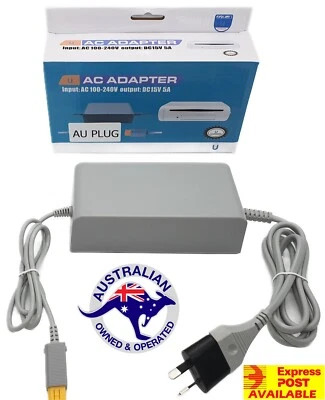 POWER SUPPLY / CABLE for Nintendo Wii U Console AU Replacement Lead Cord - Image 1 of 4