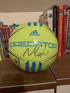 Brazil National Team Autographed Soccer Ball NEYMAR HULK DAVID LUIZ MARCELO MOUR - Picture 1 of 12