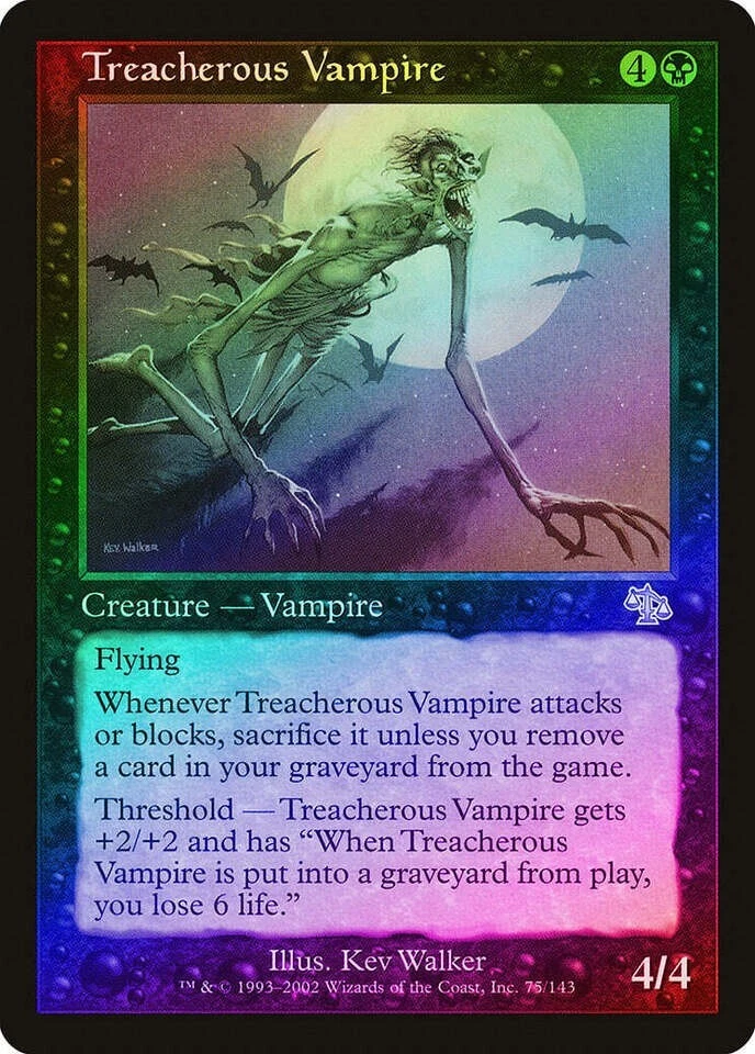 Treacherous Vampire FOIL Judgment LP/EX Black Uncommon MAGIC MTG - Image 1 of 1
