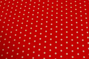 3 1/2 Yds Red Cotton with white dots - Picture 1 of 4