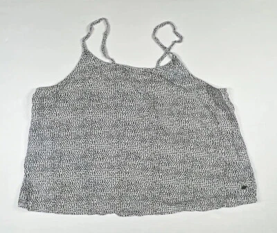 Camiseta sin mangas Roxy corta para mujer talla mediana con tiras cami blanca negra lunares Foto 1 de 4