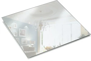 10 Inch Square Mirror Plate, Set of 12 - 1.5Mm Thick Glass Plate Mirror Tiles W/ - Picture 1 of 1
